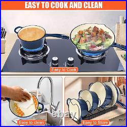 Enameled Cast Iron Cookware Set, 9PC Set Nonstick Ceramic Dutch Oven Stove Pots