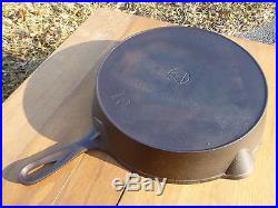 Erie #10 Cast Iron Skillet, First Series Handle with Maker's Mark