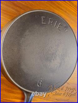 Erie #6 Vintage Restored Cast Iron Skillet 2nd Series (Pre-Griswold)