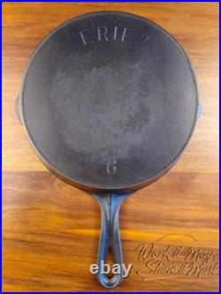 Erie #6 Vintage Restored Cast Iron Skillet 2nd Series (Pre-Griswold)