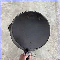 Erie 9 Cast Iron Skillet Heat Ring Pre Griswold Nice Original Condition