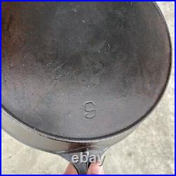 Erie 9 Cast Iron Skillet Heat Ring Pre Griswold Nice Original Condition