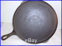 Erie Griswold 717 #11 Cast Iron Skillet Slant Logo Restored Sits Flat