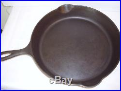 Erie Griswold 717 #11 Cast Iron Skillet Slant Logo Restored Sits Flat