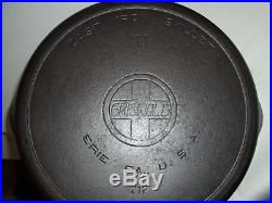 Erie Griswold 717 #11 Cast Iron Skillet Slant Logo Restored Sits Flat