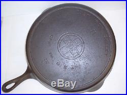 Erie Griswold 717 #11 Cast Iron Skillet Slant Logo Restored Sits Flat