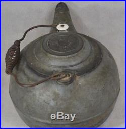 Erie spider tea kettle # 8 cast iron original pre griswold antique rare