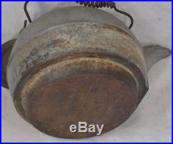 Erie spider tea kettle # 8 cast iron original pre griswold antique rare