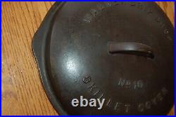 Excellent CONDITION Wagner #10 Drip Drop Skillet Cover Cast Iron
