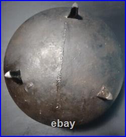 Extra Large Antique Cast Iron Three Legged Cauldron #8 Unmarked 15 Diameter