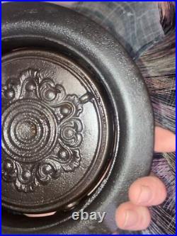 Extremely Rare Ornate Francis Buckwalter And Com Cast Iron Waffle Iron 1800s Vgc