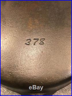 Extremely Rare Uncatalogued Griswold 378 Iron Skillet With Proof Skillet