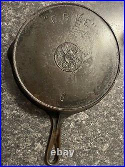 Extremly Rare ERIE SPIDER #8 Griswold Antique Cast Iron Skillet