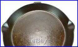 FAVORITE PIQUA WARE #14 Cast Iron Skillet Smoke Ring Pour Spouts Smiley