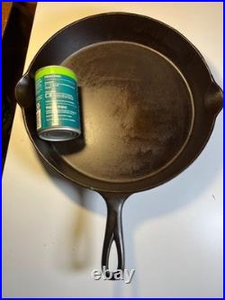 FLAT EXTRA LARGE 13 Antique Cast Iron Skillet Pan Favorite Piqua Ware Ohio