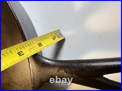 FLAT EXTRA LARGE 13 Antique Cast Iron Skillet Pan Favorite Piqua Ware Ohio