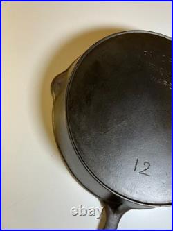 FLAT EXTRA LARGE 13 Antique Cast Iron Skillet Pan Favorite Piqua Ware Ohio FLAT FLAT EXTRA LARGE 13 Antique Cast Iron Skillet Pan Favorite Piqua Ware Ohio FLAT