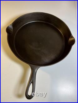FLAT EXTRA LARGE 13 Antique Cast Iron Skillet Pan Favorite Piqua Ware Ohio FLAT