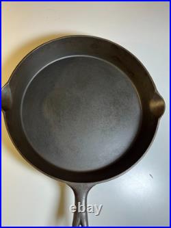 FLAT EXTRA LARGE 13 Antique Cast Iron Skillet Pan Favorite Piqua Ware Ohio FLAT FLAT EXTRA LARGE 13 Antique Cast Iron Skillet Pan Favorite Piqua Ware Ohio FLAT
