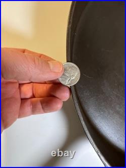 FLAT EXTRA LARGE 13 Antique Cast Iron Skillet Pan Favorite Piqua Ware Ohio FLAT