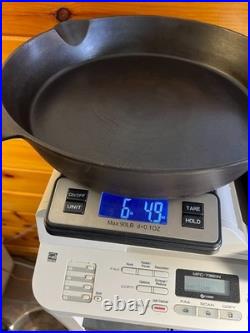 FLAT EXTRA LARGE 13 Antique Cast Iron Skillet Pan Favorite Piqua Ware Ohio FLAT