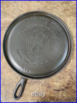 FULLY RESTORED! GRISWOLD #8 LARGE BLOCK LOGO 10 CAST IRON Griddle Flat