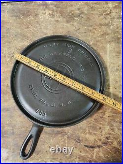 FULLY RESTORED! GRISWOLD #8 LARGE BLOCK LOGO 10 CAST IRON Griddle Flat