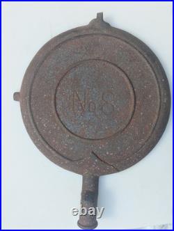 Fanner Mfg. Crescent Cast Iron Waffle Iron -Parts Or Repair- Broken No Base