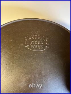 Favorite Piqua Ware #12 Cast Iron Skillet 13 Large Smooth Restored Lightweight