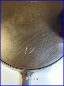 Favorite Piqua Ware #12 Cast Iron Skillet 13 Large Smooth Restored Lightweight