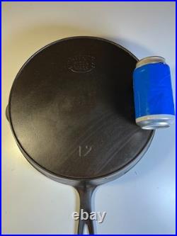 Favorite Piqua Ware #12 Cast Iron Skillet 13 Large Smooth Restored Lightweight