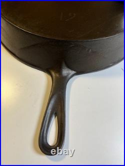 Favorite Piqua Ware #12 Cast Iron Skillet 13 Large Smooth Restored Lightweight