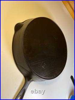 Favorite Piqua Ware #12 Cast Iron Skillet 13 Large Smooth Restored Lightweight