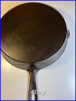 Favorite Piqua Ware #12 Cast Iron Skillet 13 Large Smooth Restored Lightweight