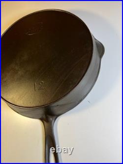 Favorite Piqua Ware #12 Cast Iron Skillet 13 Large Smooth Restored Lightweight