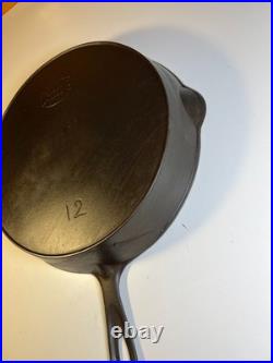 Favorite Piqua Ware #12 Cast Iron Skillet 13 Large Smooth Restored Lightweight
