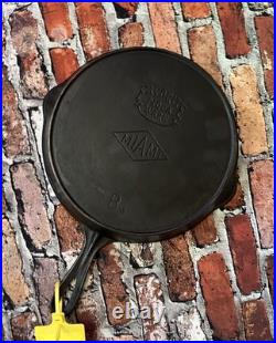 Favorite Piqua Ware #8 Perfect Dual Logo CastIron Skillet HeatRing Restored Flat