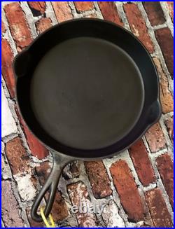 Favorite Piqua Ware #8 Perfect Dual Logo CastIron Skillet HeatRing Restored Flat