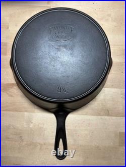 Favorite Piqua Ware Cast Iron Frying Pan Deep Skillet #8 1/2 with Lid Restored