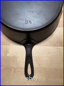 Favorite Piqua Ware Cast Iron Frying Pan Deep Skillet #8 1/2 with Lid Restored