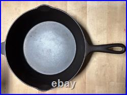 Favorite Piqua Ware Cast Iron Frying Pan Deep Skillet #8 1/2 with Lid Restored