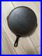 Favorite Piqua Ware No. 10 Cast Iron Pan Skillet Smiley Logo Flat Fully Restored