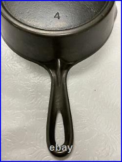 Favorite Piqua Ware Smiley Cast Iron Skillet #4 Circa 1916-1935 (htf)