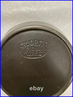 Favorite Piqua Ware Smiley Cast Iron Skillet #4 Circa 1916-1935 (htf)