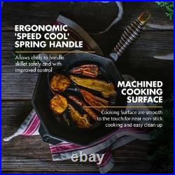 Finex 8 Inch Cast Iron Skillet with Lid Pre-Seasoned Nonstick Heirloom