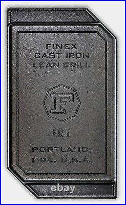 Finex Cast Iron 15 Patented Domed Surface Tumble Polished Lean Grill Pan NEW