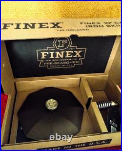Finex Seasoned 10-Inch Cast Iron Skillet with Lid NEW