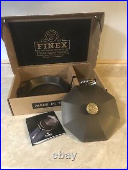 Finex Seasoned Cast Iron Skillet with Lid, 10 NEW