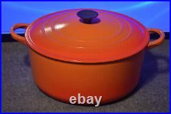 Flame Orange Vintage Le Creuset Dutch Oven E Enamel Cast Iron 4.5 Qt