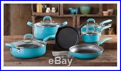 Food Network Cookware Pioneer Woman Pots and Pans Set Nonstick Cast Iron Skillet